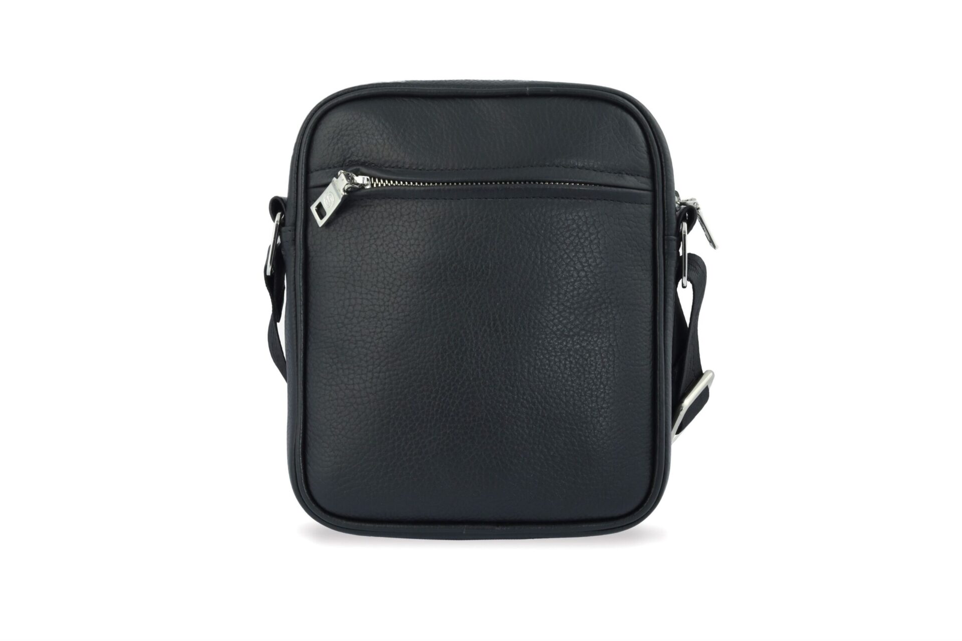 Walter Black Textured Leather Cross Body Bag