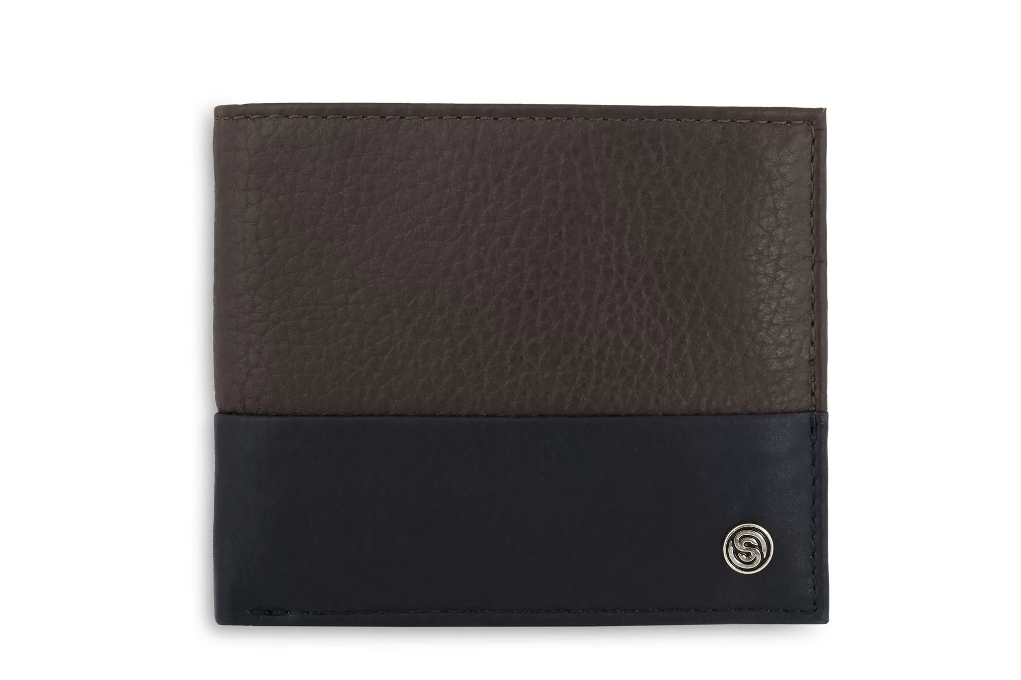 Walter Brown Textured Leather Wallet For Men - Silver Street London