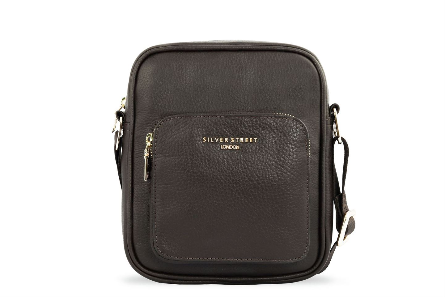 Walter Black Textured Leather Cross Body Bag