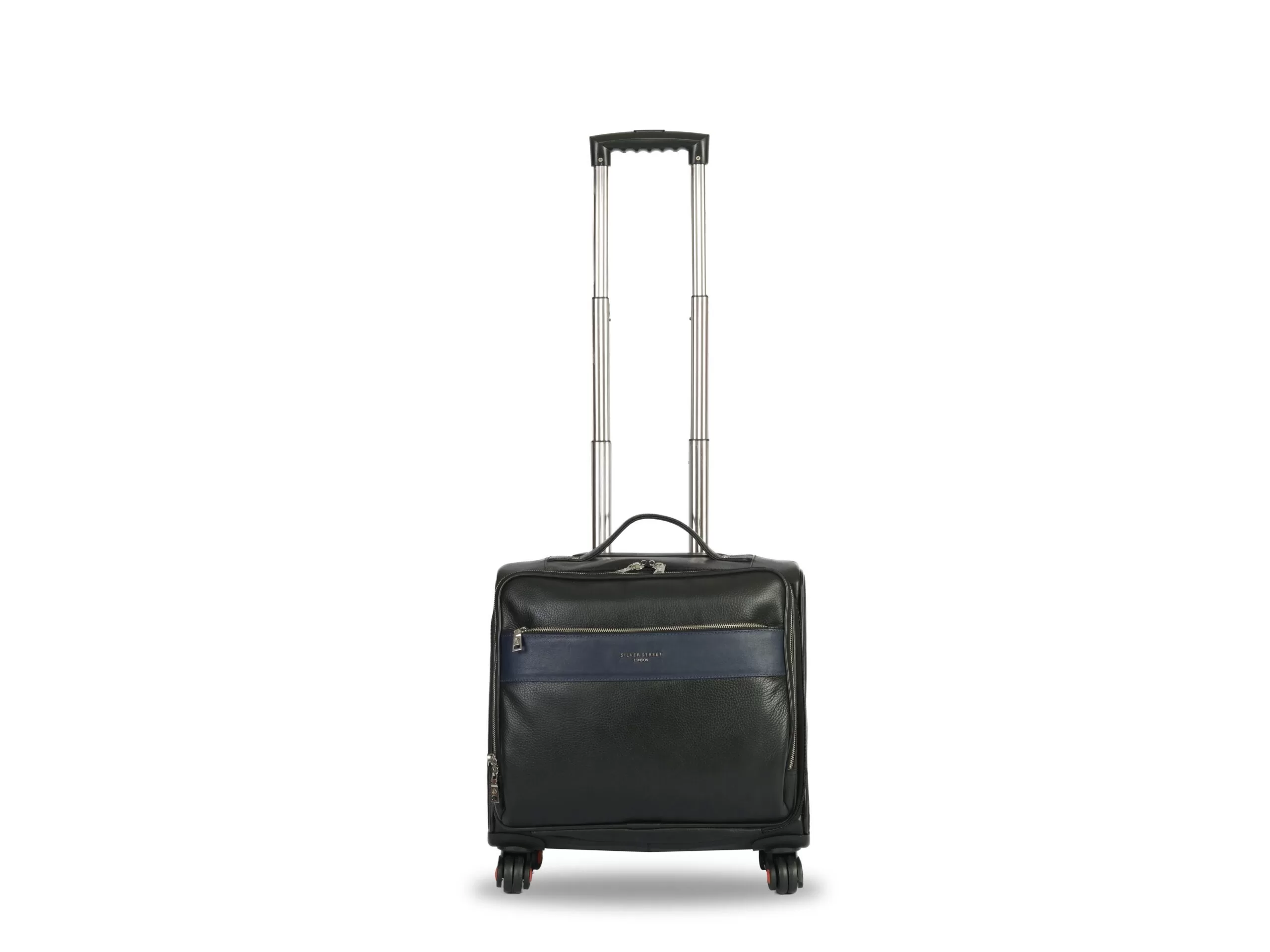 Walter Black Trolley Bag With 360° Degree Rotating Wheels- Silver Street London